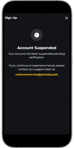 PricedUP Verification Status